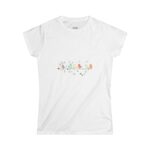 Spring Bird Lineup Women's Tee — Cute Pastel Songbirds on a Branch