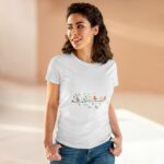 Women's Tee — Watercolor Birds on Branch Cute Graphic