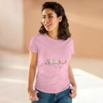 Women's Tee — Watercolor Birds on Branch Cute Graphic - Image 3